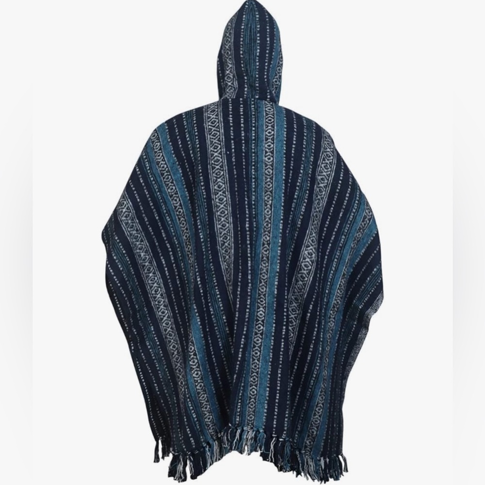 Pure Cotton Brushed Baja Hooded Poncho❤️🔥 - Picture 2 of 8